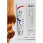 Profesyonel Krem Saç Boyası - 8.43 Bakır Altın Açık Kumral 100 ml - Plex, Keratin, Seramid