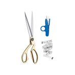 Profesyonel Metal Terzi Makası Altın Renkli Büyük Boy 26 cm