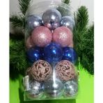 Profesyonel Özel Kalite 6 Cm 25 Adet Yılbaşı Topu Yılbaşı Ağacı Süsleri 5 Farklı Model Top Süs Noel Ağacı Süsleri Vitrin