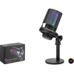 Profesyonel Rgb Mikrofon 192 Khz / 24 Bit Kondenser Kayıt Seti Type-C - Siyah ME6SB - Renkli