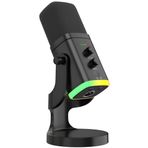 Profesyonel RGB Oyuncu Mikrofonu, Üst Düzey Pürüzsüz Ses, Gürültü Engelleyici, 3-15 Cm Kayıt Mesafesi, RGB Işıklı Masaüstü Kullanım, Vlogger Yayıncı Podcast Gamer ve Müzik Kayıtları İçin Mikrofon
