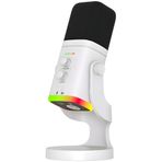 Profesyonel RGB Oyuncu Mikrofonu, Üst Düzey Pürüzsüz Ses, Gürültü Engelleyici, 3-15 Cm Kayıt Mesafesi, RGB Işıklı Yapı, Vlogger Podcast Yayıncı Gamer ve Müzik Kayıtları İçin Masaüstü Mikrofon