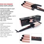 Profesyonel Saç Şekillendirme Wag Maşası 19 mm -084 Su Dalgası Seramik Kaplama Plakalar Rose Gold