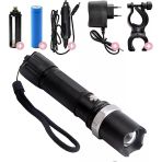 Profesyonel Şarjlı El Feneri Ledli+Flashlight+Zoom Özellikli+Tüfek Aparatı 6 Parça Full Set