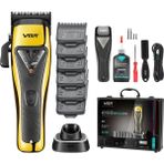 Profesyonel Şarjlı Saç Kesme Makinesi - 9000 Rpm Motor, Dlc Kaplama Bıçak, LED Ekran, Ayarlanabilir Kesim (0.8-2mm) - Siyah