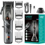 Profesyonel Şarjlı Saç Kesme Makinesi V-269 - LED Ekran, 9000 Rpm Motor, Dlc Kaplı Bıçaklar - Siyah