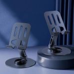 Profesyonel Tok Aliminyum Stand Business Model A Sınıfı Malzeme Döner Akıllı Telefon Standı Masaüstü Stand Katlanabilir Cep Telefonu Telefon Tutucu (P05BB - Titanium)