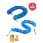 Profesyonel Yüksek Kalite Kompresör Spiral Hava Hortumu 8 mm 8 mt Hava Jakı Kompresör Recor Seti