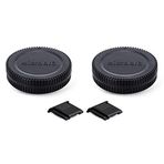 Profezzion Arka Lens Kapağı Seti Mikro 4/3 DSLR Kameralar için, Mikro 4/3 Yuvalı Lensler için Gövde Kapak Kapağı, Panasonic G9 G7 G85 GH6 için uygun, Olympus OM-D E-M1 E-M5, 2'li Paket, Siyah