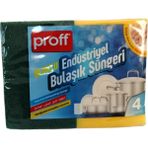 Proff Bulaşık Süngeri Oluklu Endüstriyel 4'lü