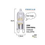 Profilo Ankastre Fırın Lamba 25W 300°C Halopin Işık Halojen Ampul İç Aydınlatma Lambası