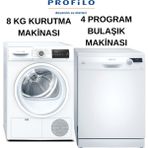 Profilo BM4321EG Bulaşık Makinesi + KM8611HTR Çamaşır Kurutma Makinesi