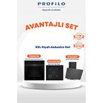 Profilo Siyah Xxl Fırınlı Buharlı Ankastre Set (fxsa243s- Oe36k2p10d - Dvk6j469)