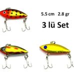 PROFISHER 3 lü Set Sert Yapay Balık Yem 2.8 g 5.5 cm