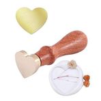 Profisher Boş Mum Mühür Pirinç Damga Başlığı Kalp Şekilli 25X25MM