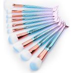 Profisher Denizkızı Mavi Makyaj Fırça 10'lu Set