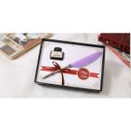 Profisher Divit Tüy Antika Kalem 21 cm Şişede Mürekkep - Leylak
