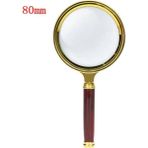 Profisher El Büyüteç Sökülebilir Vidalı Yapay Maun Ağacı Sap Hd Cam Lens 10 x 80MM