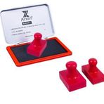 Profisher Mühür Kauçuk Alaşım Kırmızı Kaşe Dikdörtgen 17X35MM