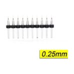 Profisher Pcb Mikro Karbür Cnc Matkap Ucu 10'lu Set 0,25 mm Tungsten 18 Shank