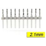 Profisher Pcb Mikro Karbür Cnc Matkap Ucu 10LU Set 2,10MM Tungsten 18 Shank - 2.10 mm