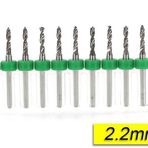 Profisher PCB Mikro Karbür CNC Matkap Ucu 10lu Set 2,20mm Tungsten 18 Shank