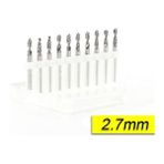 Profisher Pcb Mikro Karbür Cnc Matkap Ucu 10LU Set 2,70MM Tungsten 18 Shank - 2.70 mm