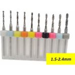 Profisher Tungsten Karbür Mini Cnc Matkap Uç Pcb Baskı Devre 10'lu Set 1.5-2.4 mm