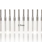 Profisher Tungsten Karbür Pcb Kesme Cnc Freze Ahşap Işleme 1.7mm 10 Adet