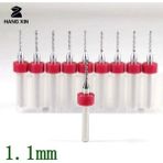 Profisher Tungsten Karbür Uçlu Freze Pcb Mikro/mini Matkap Uç 1,1 mm x 10'lu Set