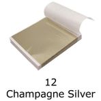 Profisher Varak Kaplama Yaprak Metalik Folyo 9X9CM 10LU Paket 12 Champagne Silver R5799F-12