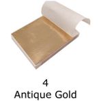 Profisher Varak Kaplama Yaprak Metalik Folyo 9X9CM 10LU Paket 4 Antique Gold R5799F-4