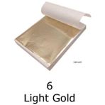 Profisher Varak Kaplama Yaprak Metalik Folyo 9X9CM 10LU Paket 6 Light Gold R5799F6-6