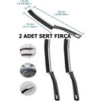 Profit Home 2 Adet Sert Fırça ince Temizlik Fırçası Derz Arası Banyo Mutfak Lavabo Detay Temizleme Fırçası