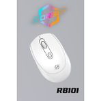 Profosyonel Bluetooth Şarj Edilebilir Kablosuz ve Çift Mod Sessiz Mouse 800 - 1200 - 1400 Dpı RB101 - Beyaz