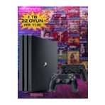 ProGameX SONY Playstation 4 Pro 1 Tb + 2 KOL - 20 Dijital Oyun Versiyon:11,00 Kırık Model