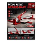 prohummer PH1200A 120 cm Seramik Fayans Kesme ve Granit Kesim Makinesi Kırmızı Lazer Teknolojisi Hassas Kesim