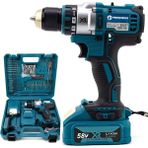 Prohummer PH234 Xr Yeni Darbesiz Çift Batarya 58VF 5AH Şarjlı Mavi Matkap