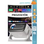 Projeksiyon 4k Ultra Hd Ev Ofis Fuar Toplantı Sunumları Sinema Oyun Android Wifi Bluetooth Projektör