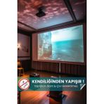 Projeksiyon Perdesi, Ev Sineması, Yapıştırıcı Gerektirmeyen, Duvar Projeksiyon Perdesi - 150x220
