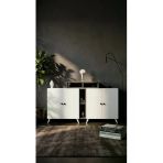 Projemob Miramob 4 Kapaklı Ve 4 Bölmeli Modern Dev Şifonyer Konsol Antre Ünitesi 147 Cm Antrasit Beyaz