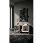 Projemob Miramob Modern Tv Ünitesi 75 Cm Minimalist Ayaklı Tv Sehpası Antrasit Beyaz