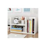 Projemob Modern Masa Üstü 3 Raflı Çok Amaçlı Kitaplık Beyaz