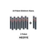 Prolektro P (Pp) Siyah Geniş Plastik Kaynak Elektrot 10 Paket Alana 2 Paket Hediye