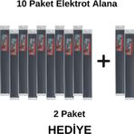 Prolektro Pa Siyah Geniş Plastik Kaynak Elektrodu-10 Paket Alana 2 Paket Elektrot Hediye