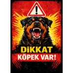 Prolenshop Dikkat Köpek Var Levhası Rottweiler Görseli (25X35 Cm) 1 Adet - 25 x 35 cm