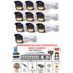PROLİFE 10 LU Ses Kayıtlı Güvenlik Kamerası 5 Mp Gece Renkli Yüz Ve Araç Tanımalı Full Hd Kamera Sistemi