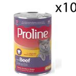 Proline 10x400 gr Dana Etli Kedi Konservesi