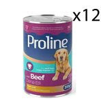 Proline 12x395 gr Parça Dana Etli Ezme Yetişkin Köpek Konservesi