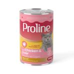 Proline 12x395 gr Tavuklu ve Ciğerli Pate İçinde Et Parçacıklı Konserve Yetişkin Kedi Maması